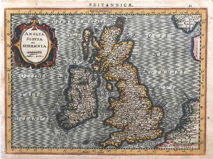 Storbritannien - England, Skotland, Irland; Petrus Kaerius / J.E. Cloppenburgh - Anglia Scotia et Hibernia - 1632