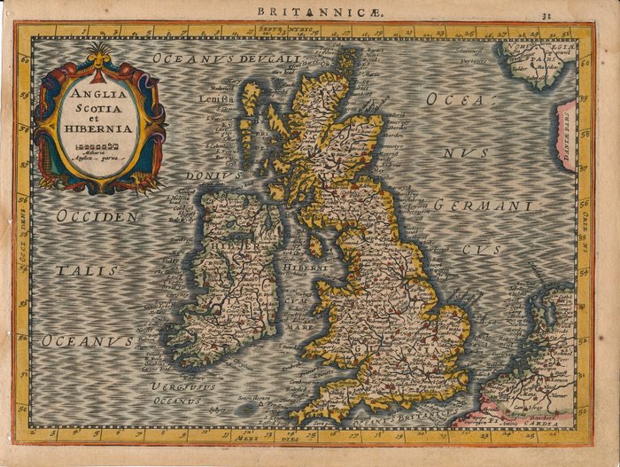 Storbritannien - England, Skotland, Irland; Petrus Kaerius / J.E. Cloppenburgh - Anglia Scotia et Hibernia - 1632