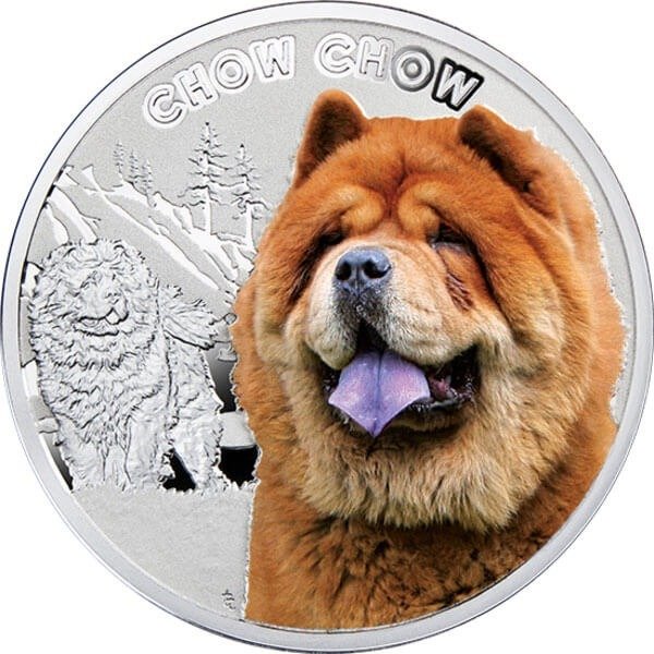 Niue 1 Dollar 2014 Chow-Chow - Dogs - Man’s Best Friends 1/2 Oz (999)  (Ingen mindstepris)