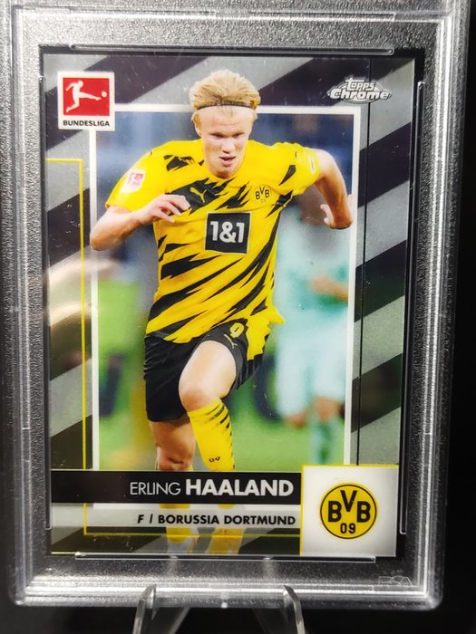 2020/21 Topps Chrome Bundesliga Erling Haaland PSA 10 Graded card