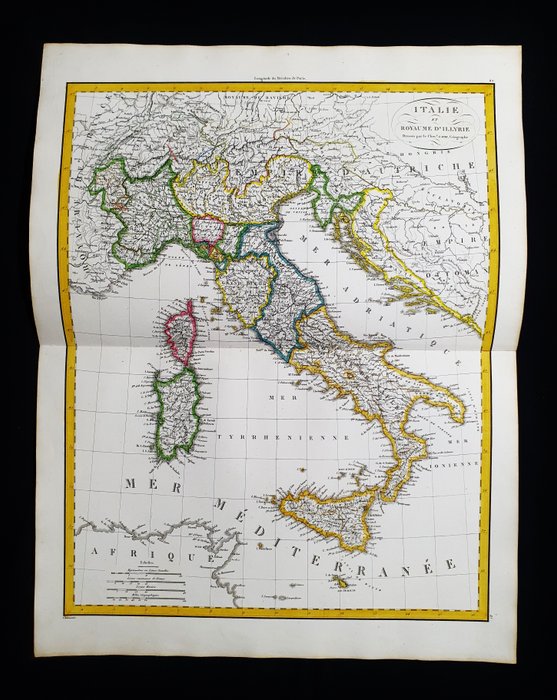 Europa - Italien / Kroatien / Istrien / Dalmatien / Sicilien / Sardinien / Lombardiet / Bosnien; Pierre M Lapie / Conrad Malte-Brun - Italie et Royaume d'Illyrie - 1801-1820