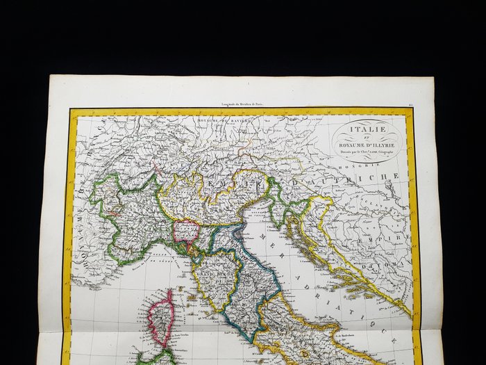 Europa - Italien / Kroatien / Istrien / Dalmatien / Sicilien / Sardinien / Lombardiet / Bosnien; Pierre M Lapie / Conrad Malte-Brun - Italie et Royaume d'Illyrie - 1801-1820