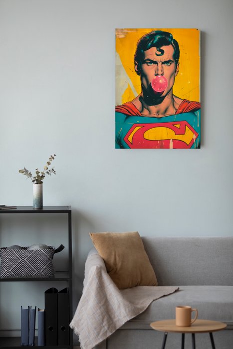 Andrea Di Martino ANDSAL 1991 - Superman Bubblegum Street Pop Art Limited Edition