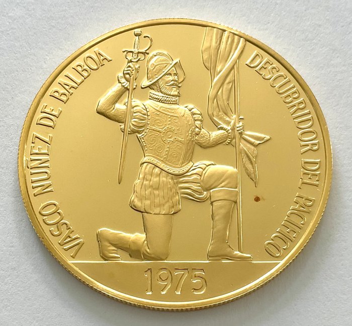 Panama. Vasco Nunez De Balboa. 500 Balboas 1975 - 42,15 g Gold .900