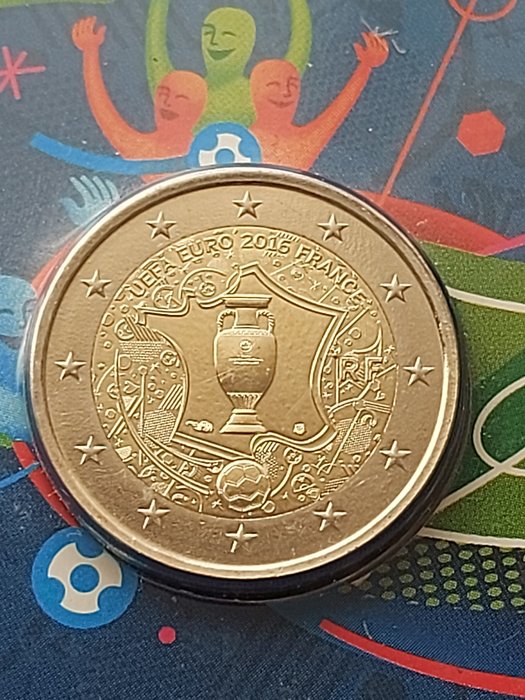 Frankrig. 2 Euro / Mini Set 2016/2022 "Euro 2016" + "20 anos Euro" (2 coincards)  (Ingen mindstepris)