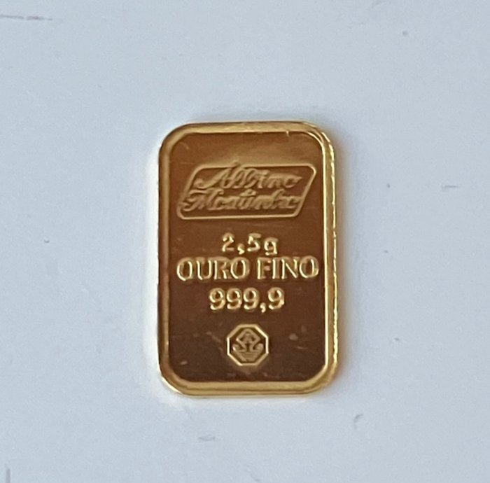 2,5 gram - Guld 999 - Albino Moutinho - Portugal - Med certifikat  (Ingen mindstepris)