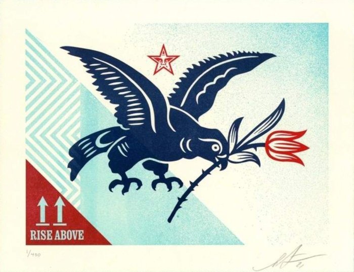 Shepard Fairey (OBEY) (1970) - Rise Above Bird