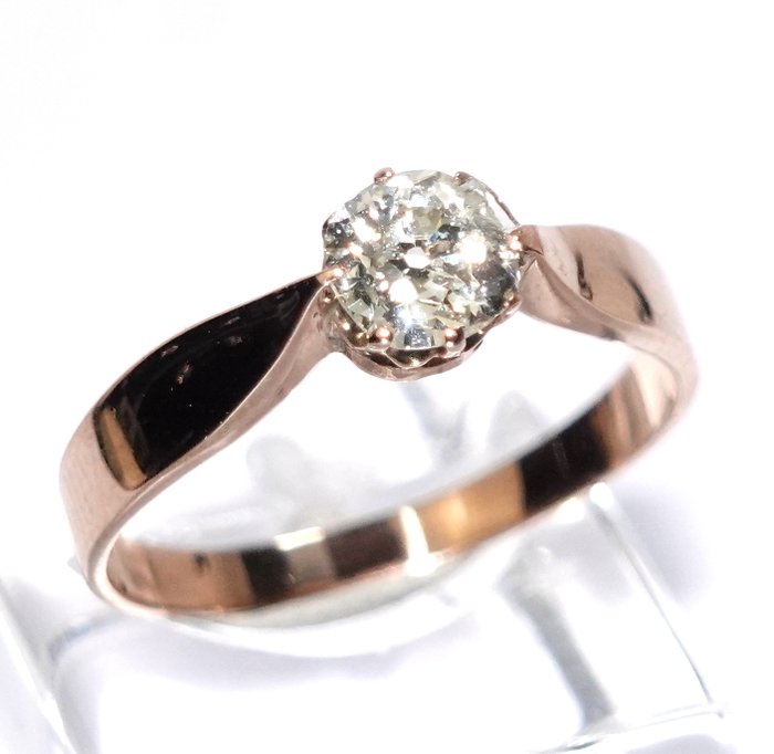 Ring - 18 kraat Rosaguld -  0.60ct. tw. Diamant (Natur)