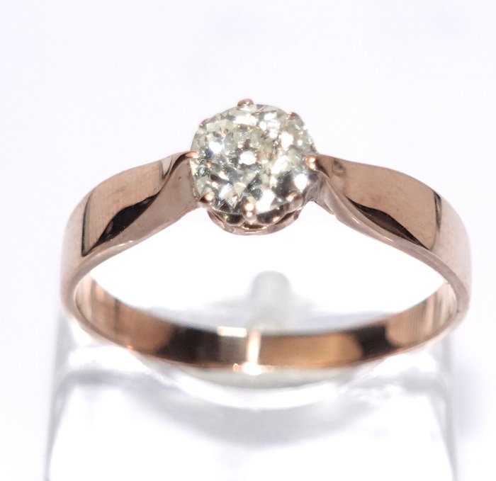 Ring - 18 kraat Rosaguld -  0.60ct. tw. Diamant (Natur)