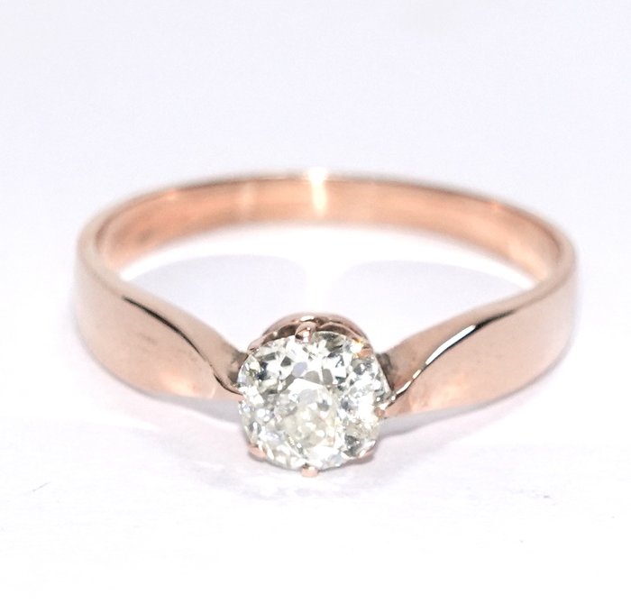 Ring - 18 kraat Rosaguld -  0.60ct. tw. Diamant (Natur)