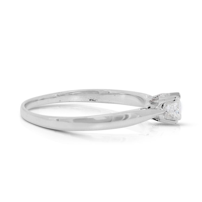 Ring - 18 kraat Hvidguld -  0.25ct. tw. Diamant (Natur)  - Diamant