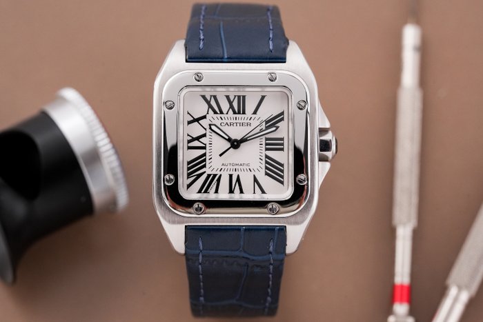 Cartier - Santos 100 Medium - Ingen mindstepris - 2878 - Mænd - 2011-nu