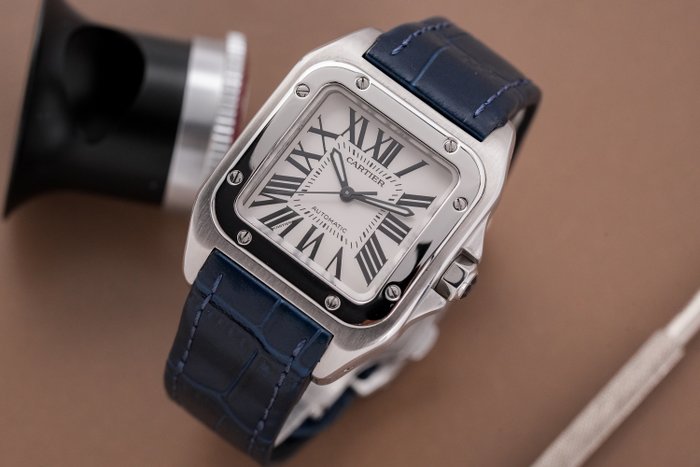 Cartier - Santos 100 Medium - Ingen mindstepris - 2878 - Mænd - 2011-nu