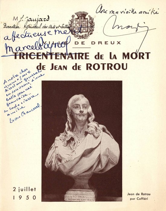 Louis Jouvet - Correspondance autographe signée - 1946