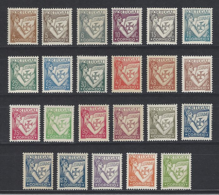 Portugal 1931/1938 - Lusiadas-komplet serie - Mundifil 513/30 + 543/47