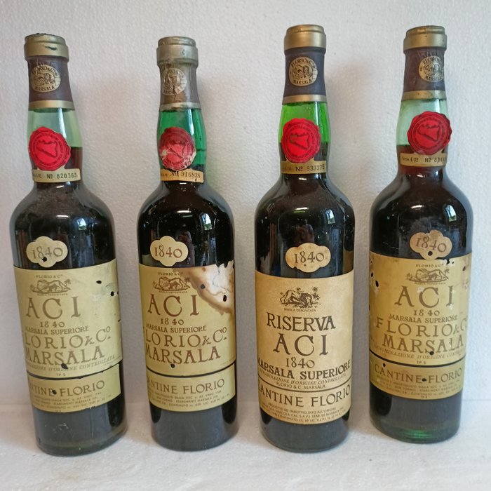 Florio Marsala Superiore ACI 1840 - Sicilien - 4 Bottles (065L + 068L)