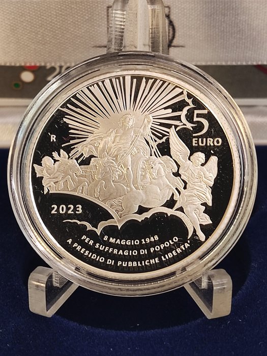 Italien. 5 Euro 2023 "Senato della Repubblica" Proof  (Ingen mindstepris)