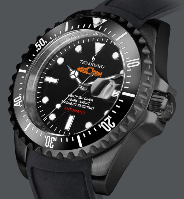 Tecnotempo - Diver 2000M - Limited Edition "Orange Submarine" - - Ingen mindstepris - TT2000SARNE - Mænd - 2011-nu