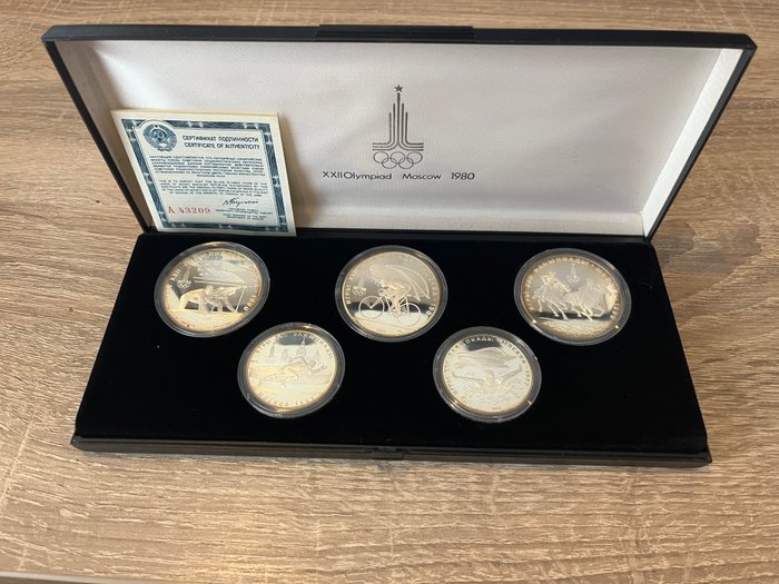 Rusland 5 Roubles / 10 Roubles 1980 Olympic Games Moscow 5 stuks  (Ingen mindstepris)