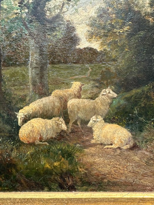 English School (XVIII-XIX) - A Rural Scene With Resting Sheep