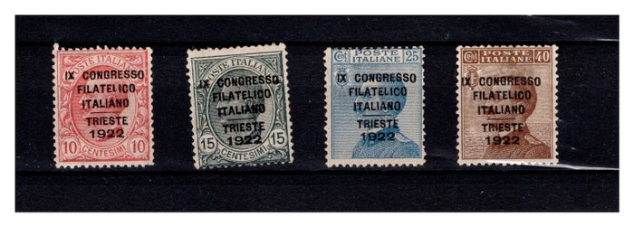 Italien Kongerige 1922/1922 - filatelistisk kongres Trieste. MNH cert. Diena - Sassone S.22