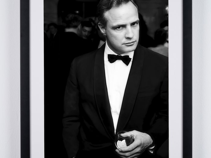 The Godfather, Marlon Brando - Fine Art Photography - Luxury Wooden Framed 70X50 cm - Limited Edition Nr 02 of 30 - Serial ID 16403 - Original Certificate (COA), Hologram Logo Editor and QR Code - 100% New items.