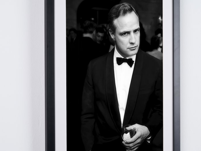 The Godfather, Marlon Brando - Fine Art Photography - Luxury Wooden Framed 70X50 cm - Limited Edition Nr 02 of 30 - Serial ID 16403 - Original Certificate (COA), Hologram Logo Editor and QR Code - 100% New items.