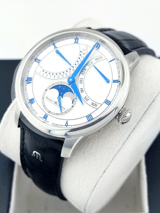 Maurice Lacroix - Masterpiece Moonphase Retrograde - MP6608-SS001-110-1 - Mænd - 2020+