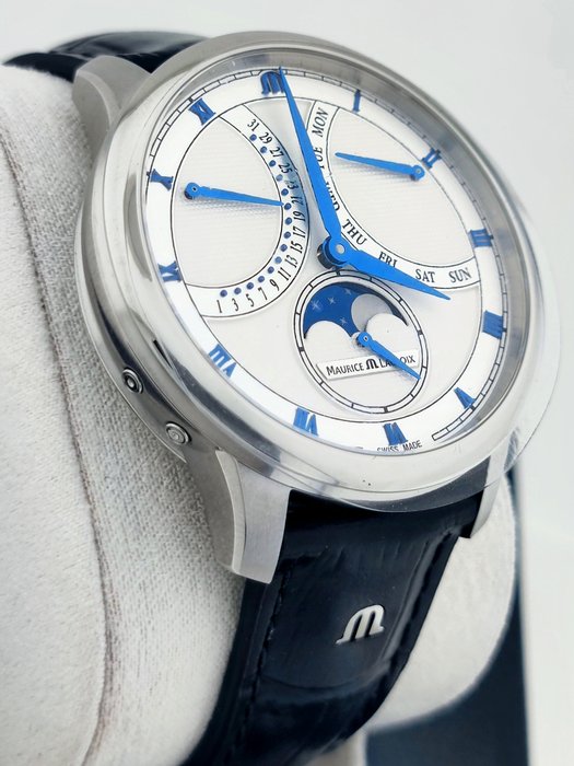 Maurice Lacroix - Masterpiece Moonphase Retrograde - MP6608-SS001-110-1 - Mænd - 2020+