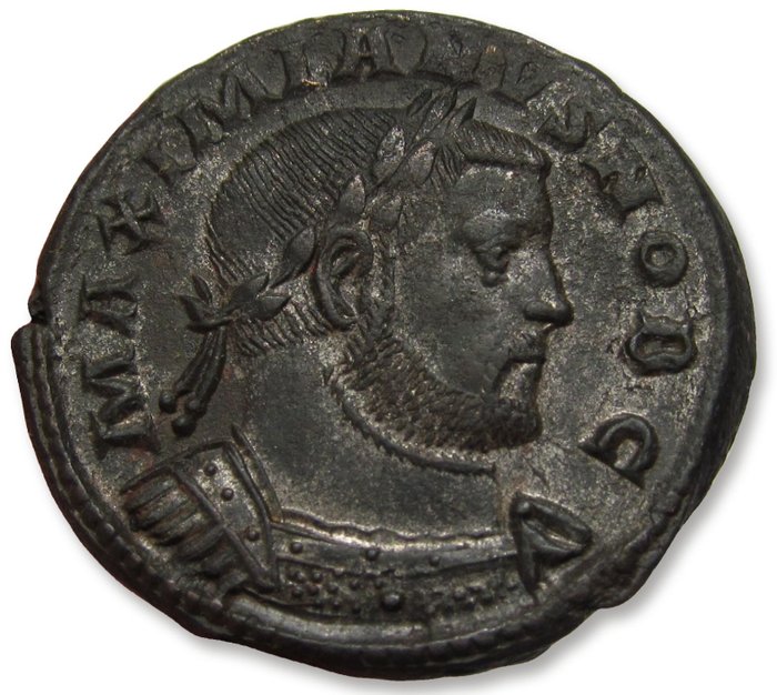 Romarriket Galerius as Caesar Follis Treveri (Trier) mint circa 303-305 AD - mintmark PTR - large 28mm coin