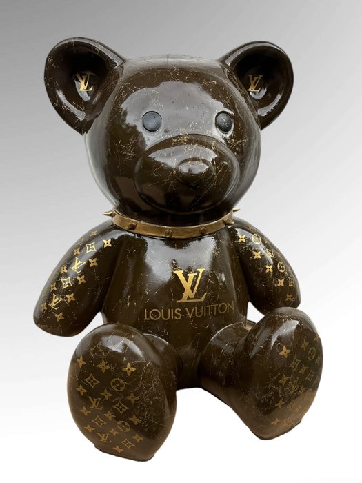 AmsterdamArts - XL Louis Vuitton Brown  marble gold teddy bear