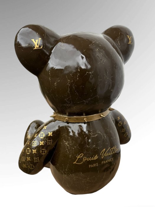 AmsterdamArts - XL Louis Vuitton Brown  marble gold teddy bear