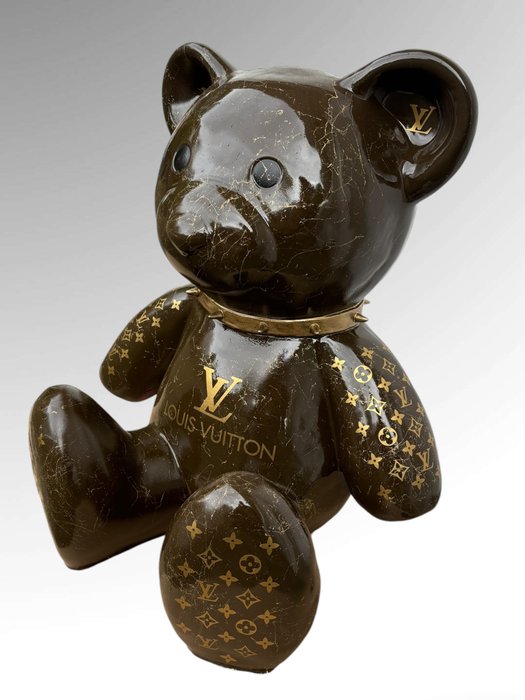 AmsterdamArts - XL Louis Vuitton Brown  marble gold teddy bear