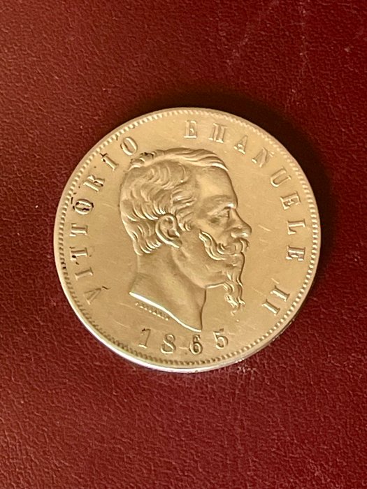 Italien. Vittorio Emanuele II. 5 Lire 1865, Torino