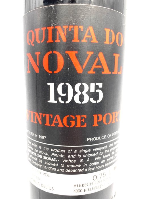 1985 Quinta do Noval - Vintage Port - Flasket 1987 -  Douro  - 1 Flaske (0,75L)