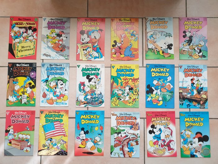 Mickey and Donald 1-18 - Walt Disney's Mickey and Donald - 18 Comic - Første udgave/genoptryk - 1988/1990