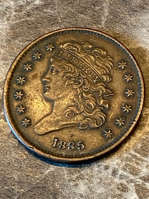 Förenta staterna. Classic Head Half Cent 1835 Cohen 1  (Ingen mindstepris)