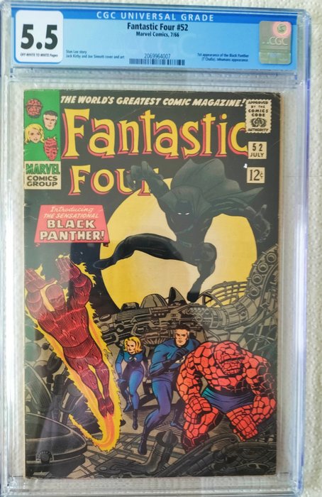 The Fantastic Four #52 - 1st appearance of the Black Panther - 1 Graded comic - 1966 - CGC 5.5