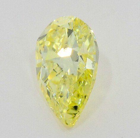 1 pcs Diamant  (Naturfarvet)  - 0.31 ct - Pære - Fancy Gul - I1 - Gemological Institute of America (GIA)