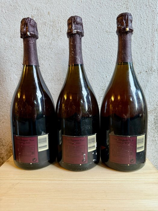 2000 Dom Pérignon, Vintage Rosé - Champagne Brut - 3 Flasker (0,75 L)