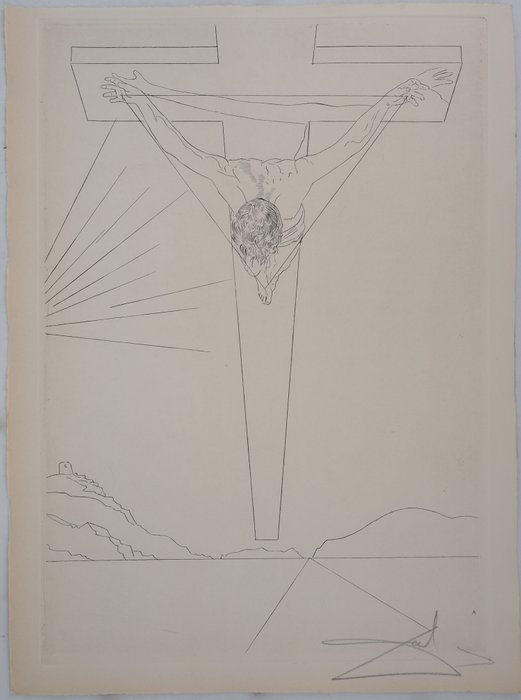 Salvador Dali (1904-1989) - Manifeste Mystique : Le Christ