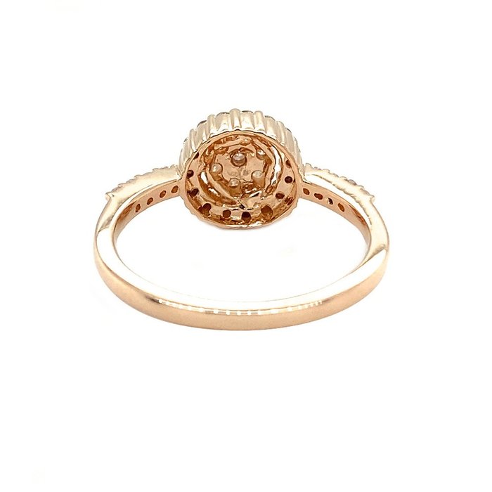 Ring - 14 karat Rosaguld -  050ct tw Diamant (Natur)