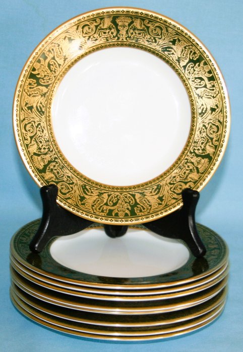 Wedgwood - Florentine - Arras Green - Morgenbakke (7) - W4170 - Knogleporcelæn