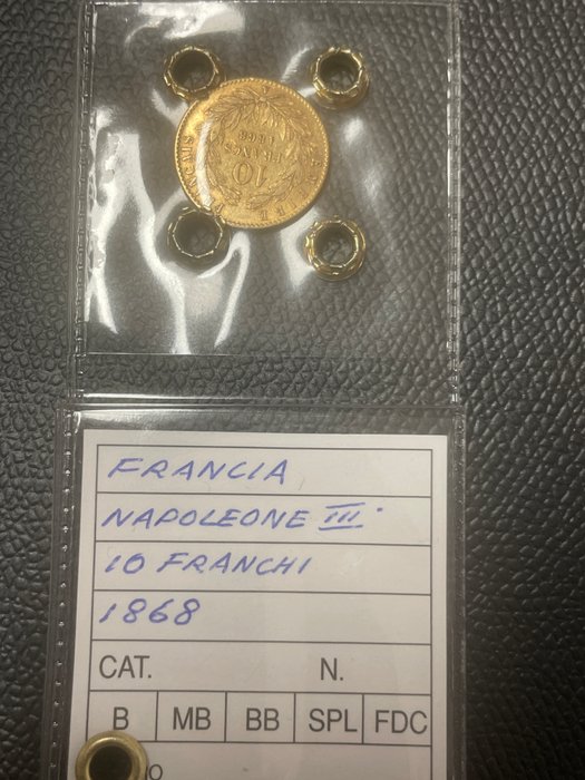 Frankrig Napoléon III (1852-1870) 10 Francs 1868 A-Paris