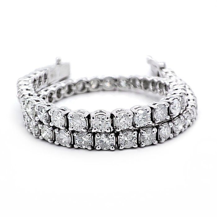 Armbånd - 14 karat Hvidguld -  4.85ct. tw. Diamant (Natur)