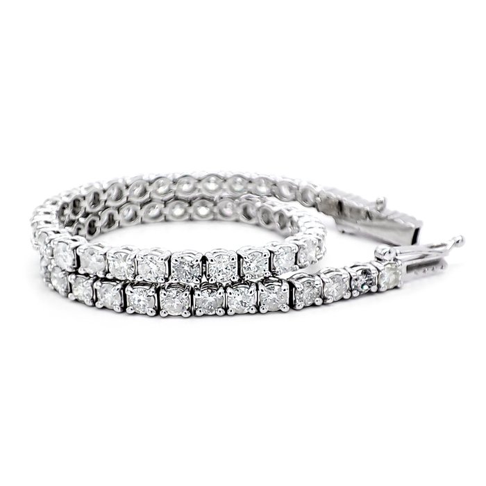 Armbånd - 14 karat Hvidguld -  4.85ct. tw. Diamant (Natur)