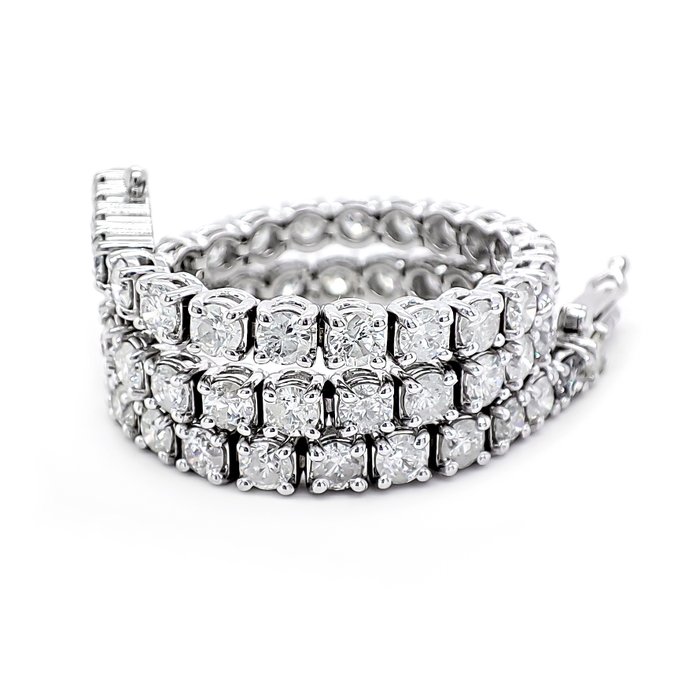 Armbånd - 14 karat Hvidguld -  4.85ct. tw. Diamant (Natur)