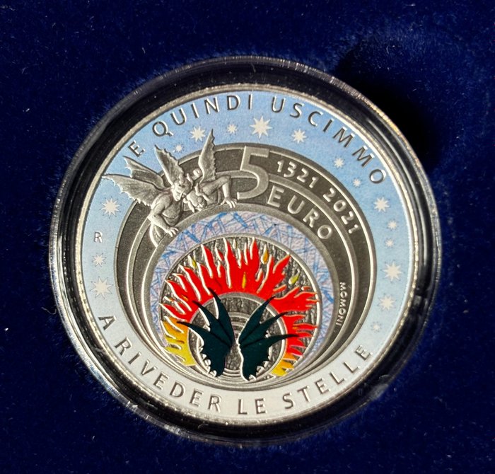 Italien 5 Euro 2021/2023 "Dante Alighieri" (3 monete)