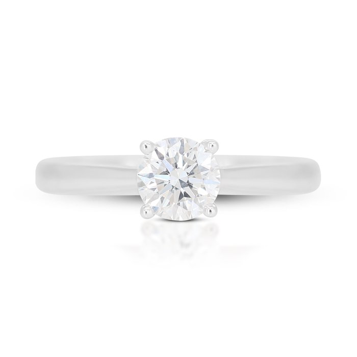 Ring - 18 kraat Hvidguld -  0.55ct. tw. Diamant (Natur)