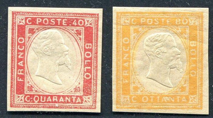 Napoli-provinsen 1861 - Vittorio Emmanuele II, komplet sæt - Sassone 1-5